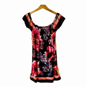 Snap Black & Red Stretchy Dress In Size Small